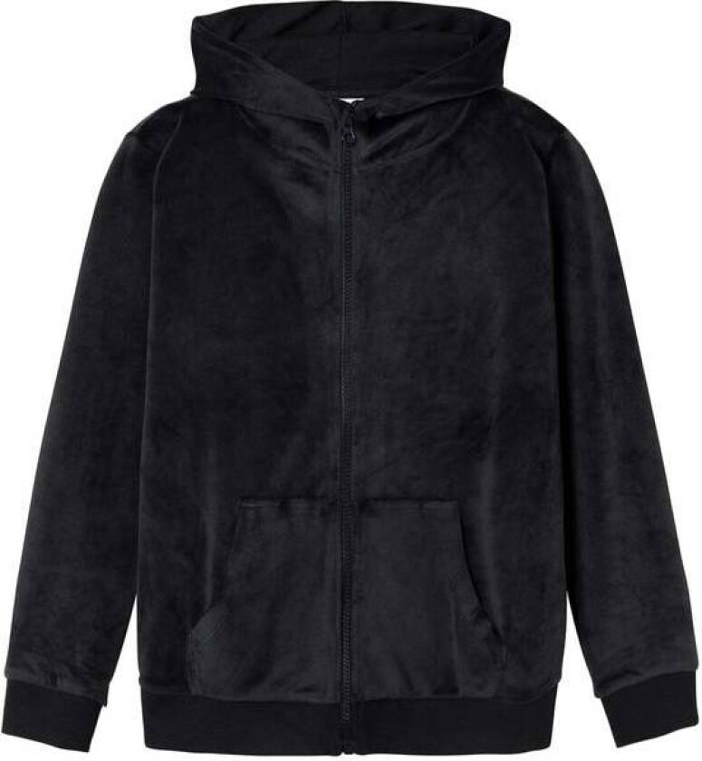 Name It Najala Velour Zip Jakke Til Barn, Black