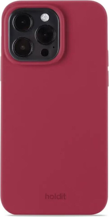 Holdit iPhone 15 Pro Max Soft Touch Silikon Deksel - Red Velvet