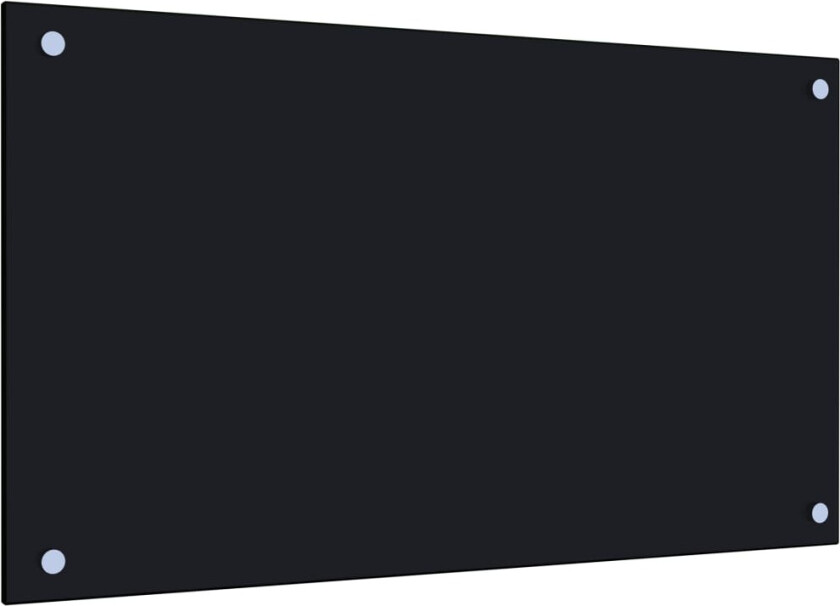 Kjøkkenplate svart 70x40 cm herdet glass