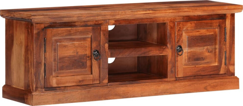 TV-benk med dører 112x30x40 cm heltre akasie