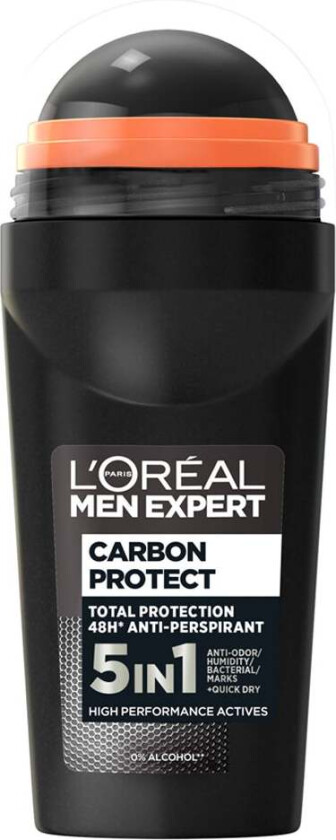 Men Expert Carbon Protect Total Protection 48H Anti-Perspirant Roll-On - 100 ml