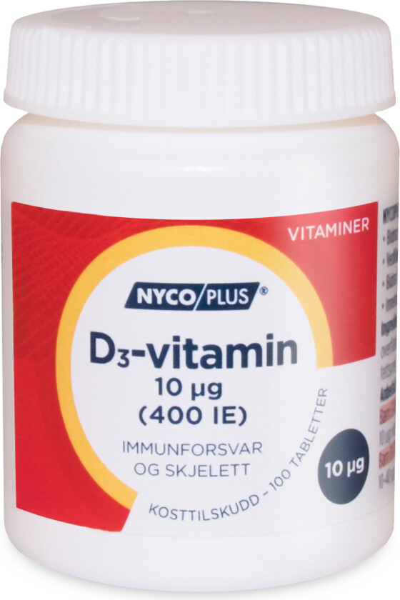 D-vitamin 10 µg, 100 tabletter