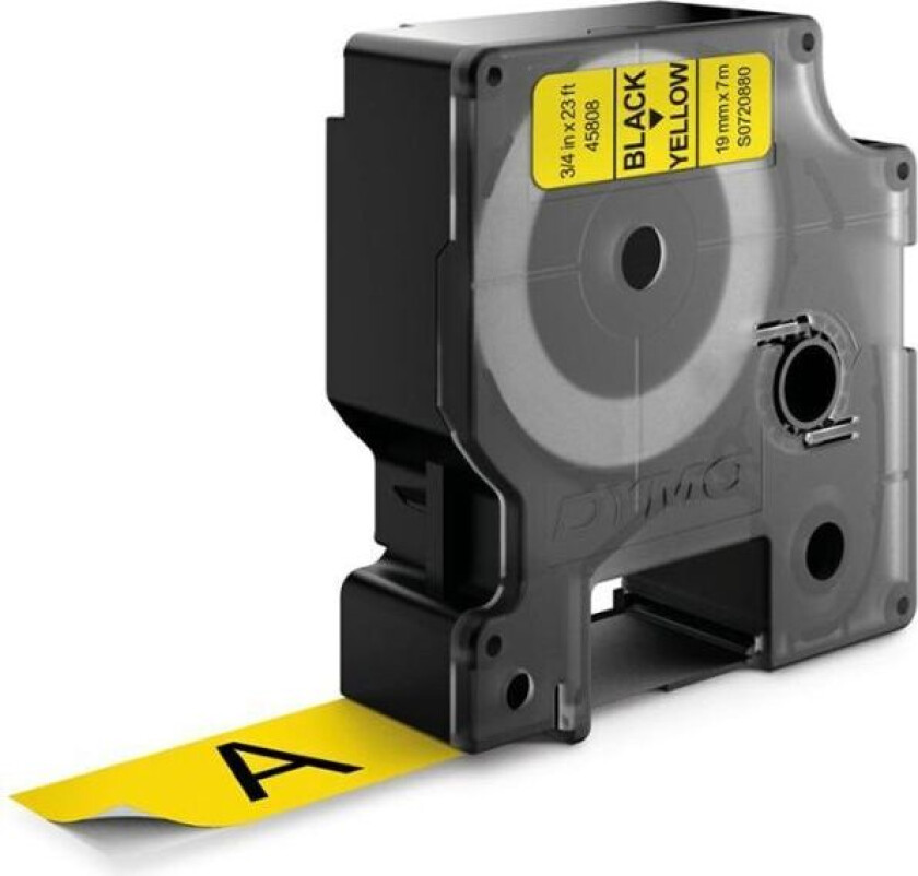 Dymo Tape D1 19mm Svart/gul