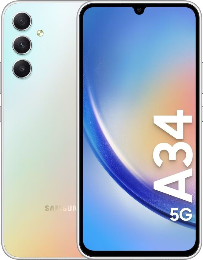 Galaxy A34 5G - 5G smarttelefon - dual-SIM - RAM 6 GB / Internminne 128 GB - microSD-spor - OLED-skjerm - 6,6" - 2340 x 1080 piksler (120