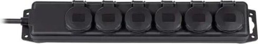 Strømforgrener 6x Uttak Ip44 6st