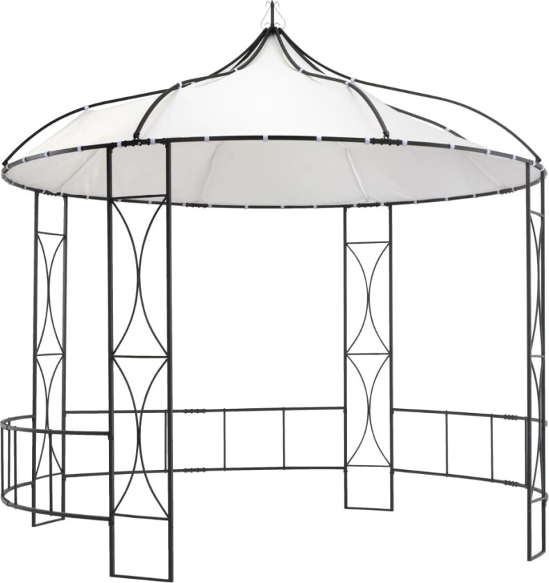Paviljong 300x290 cm hvit rund