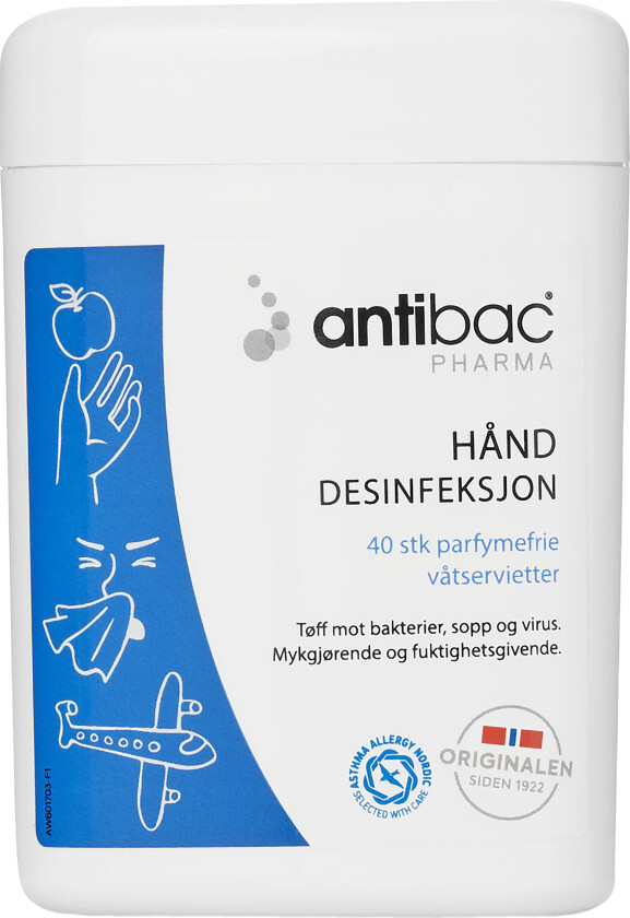 Bilde av 85 % Pharma Våtservietter Hånd, 40 stk