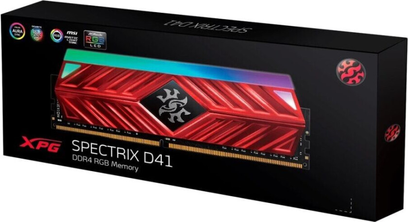 A-Data XPG SPECTRIX D41 - DDR4 - sett - 16 GB: 2 x 8 GB - DIMM 288-pin - 3200 MHz / PC4-25600 - CL16 - 1.35 V - ikke-bufret - ikke-ECC - wolframgrå