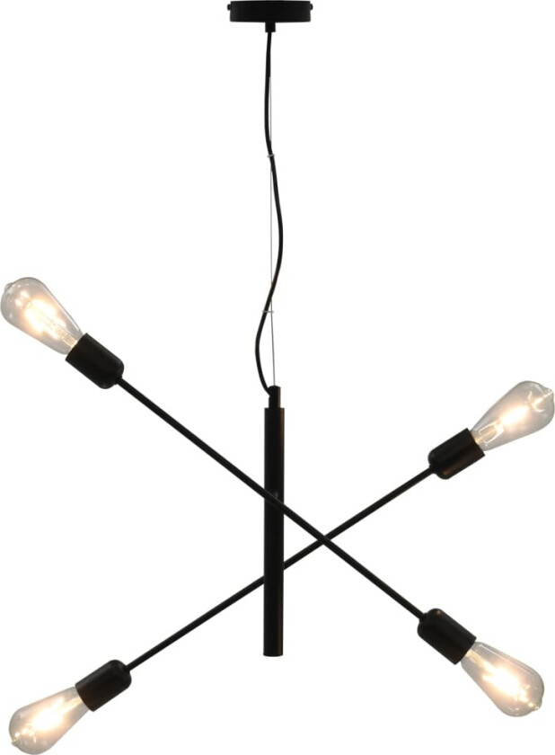 Taklampe svart E27