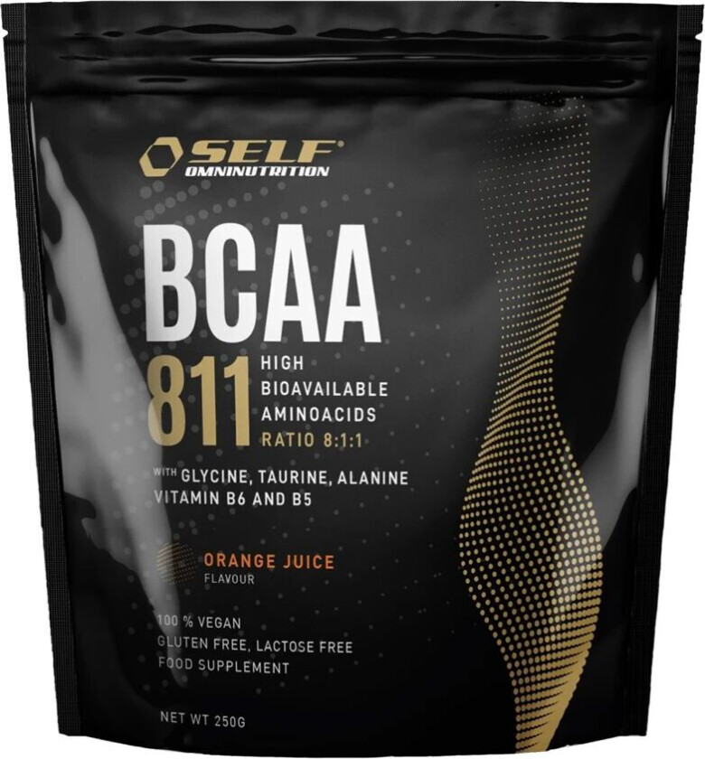 SELF Omninutrition BCAA 8:1:1 / 250g powder - Orange, aminosyrer Orange