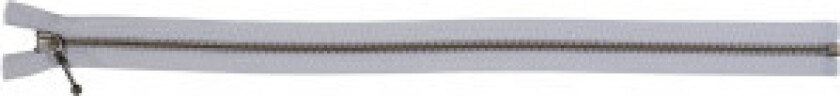 Delbar Glidelås Antikk Messing Lysegrå 6mm - 45cm
