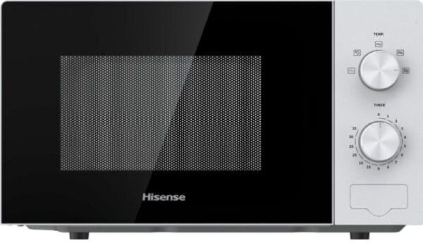 Hisense H20MOWP1, Benkeplate, Solo mikrobølge ovn, 20 l, 700 W, Knapper, Rotasjon, Hvit