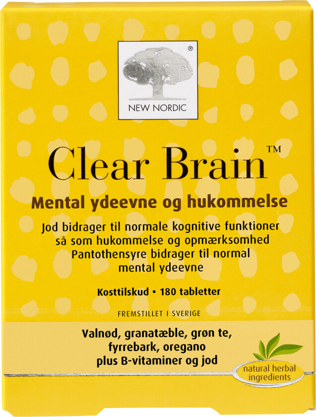 Clear Brain 180 Tabletter