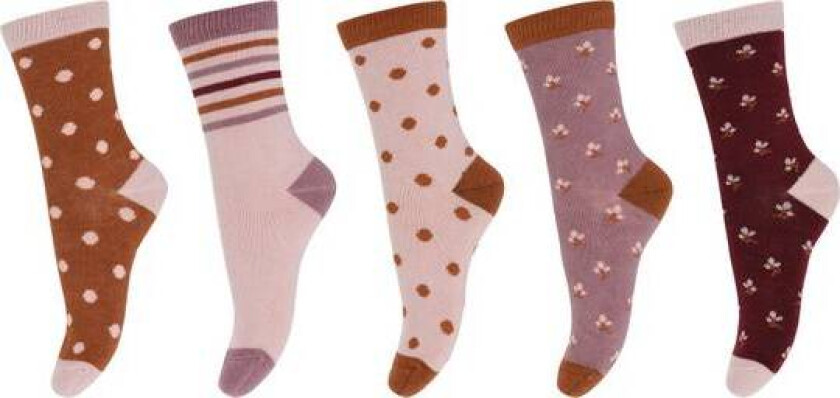 - 5-Pk Sokker Alt Rose