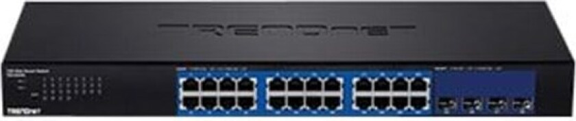 TEG-30284 28-Port Web Smart Switch with 24 x Gigabit ports and 4 x 10G SFP+ slots