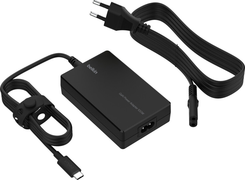Connect USB-C Core GaN 100 W nätladdare, svart