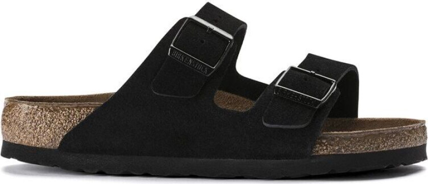 Arizona Soft Footbed Suede Leather - Black Sort 39