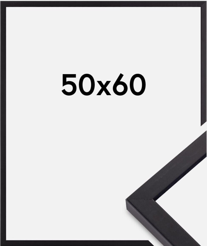 Ramme Torrance Matt Antirefleksglass Svart 50x60 Cm
