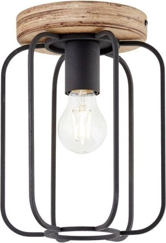 99500/66 Tosh Loftsbelysning E27 Træ (mørk), Sort