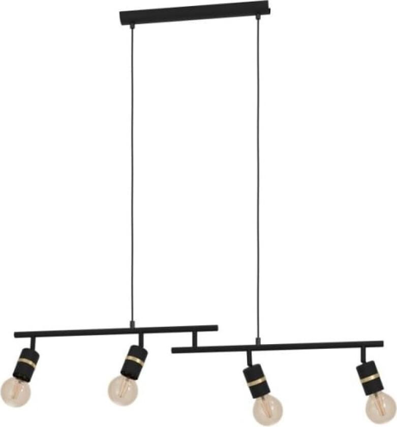 Lurone, Fleksibel montering, Sort, Messing, Sort, Messing, Stål, Innendørs, IP20