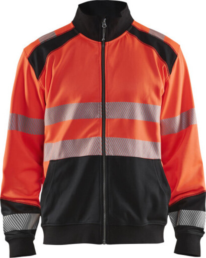 High vis sweatshirt full glidelås h