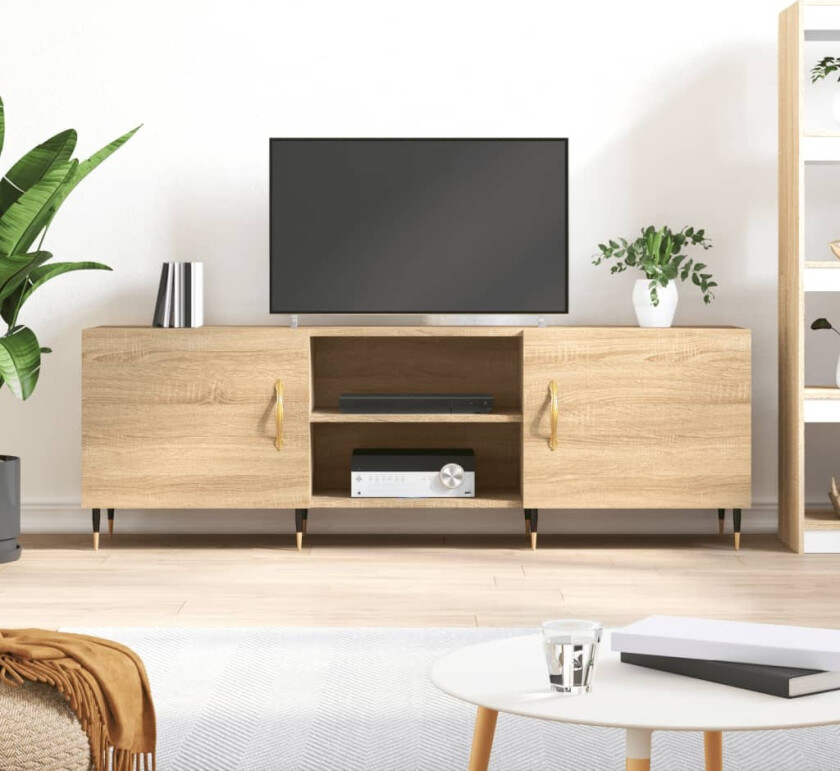 TV-benk sonoma eik 150x30x50 cm konstruert tre