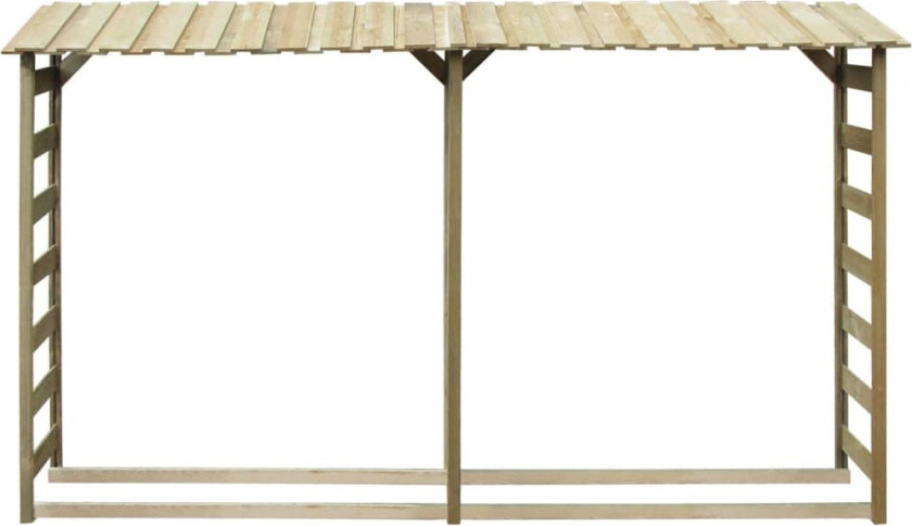 Vedskjul 300x44x176 cm impregnert furu