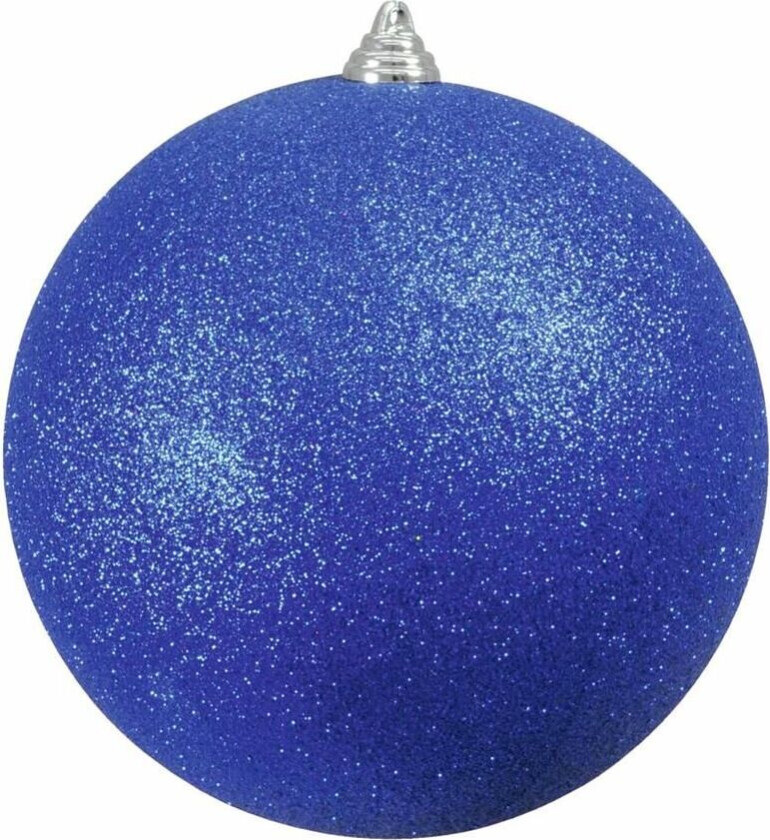 Europalms Julekule 20cm, Blå, Glitter