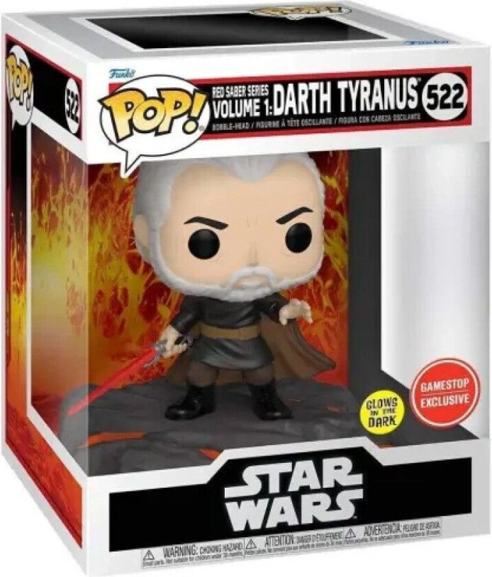 Funko Pop! Deluxe: Disney Star Wars - Red Saber Series Vol.1 - Darth Tyranus (glows In The Dark) (gamestop Exclusive) #522 Vinyl Figure