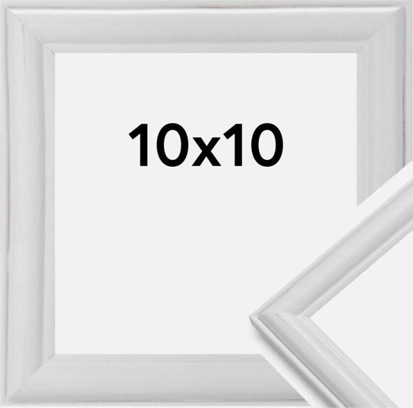 Ramme Line Hvit 10x10 Cm