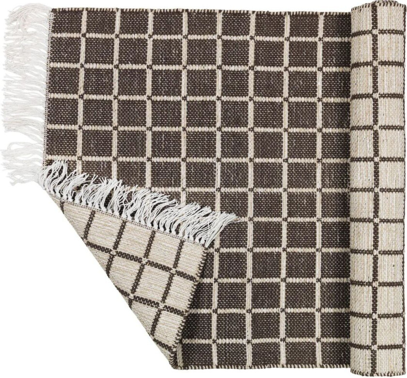 Henny bomullsgulvteppe 140x200 cm Light grey-aubergine