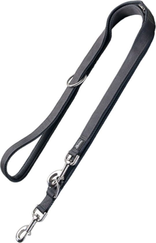 HUNTER føreline Divo & Maldon, grå - 190 cm lang, 15 mm bred