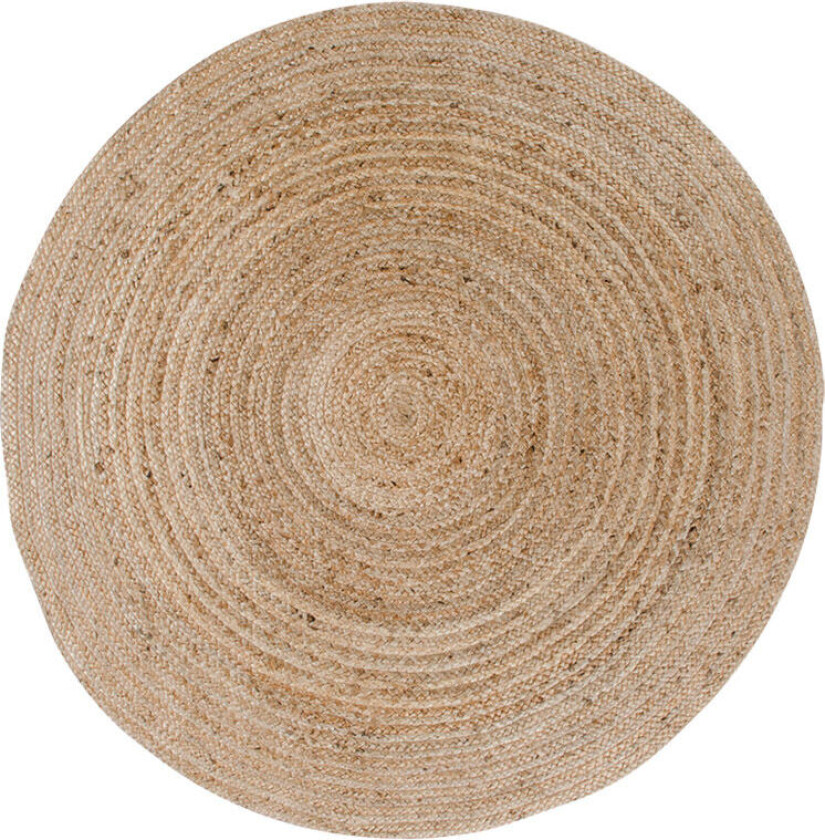 Broom teppe Ø120 cm, natur jute.