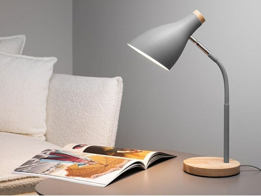 Desk lamp Tracer Scandi Grey Steel 40 W 15 X 40 X 17 CM