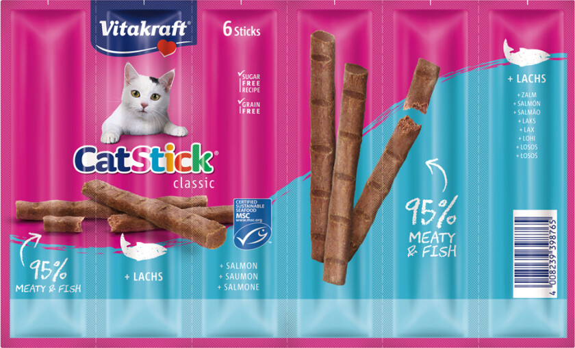 Cat Stick Classic Mini - Laks & ørret (6 x 6 g)