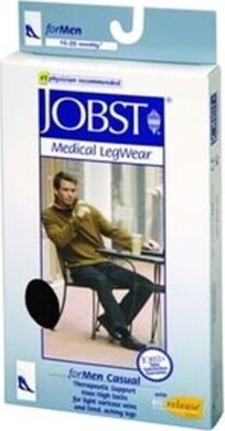 For Men Casual knestrømpe klasse1, Large, sort, 1 par