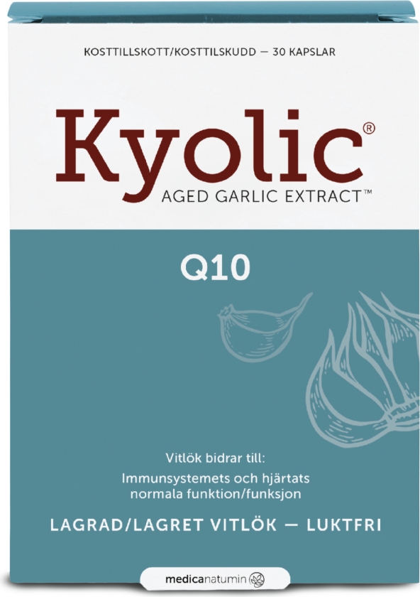 Aged Garlic Extract + Q10, kapsler, 30 stk.