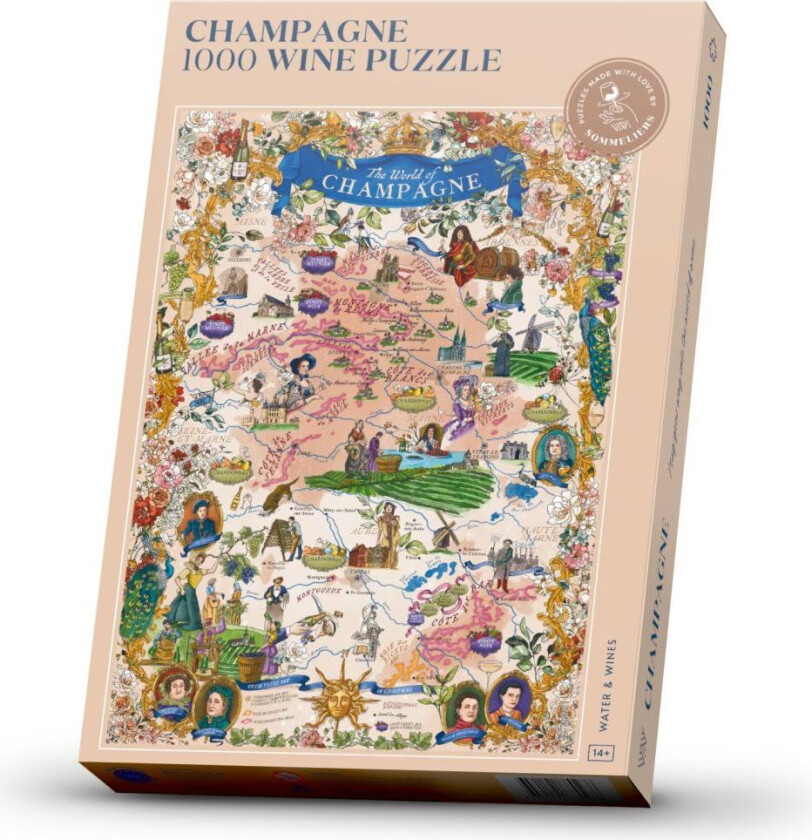 Vinpuslespill - Champagne 1000 brikker Water and Wines