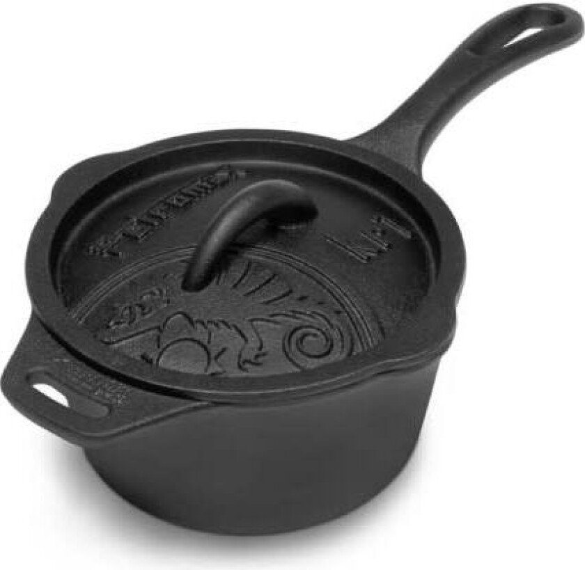 Cast-Iron Saucepan with lid Kr1 Black 1 L, Black