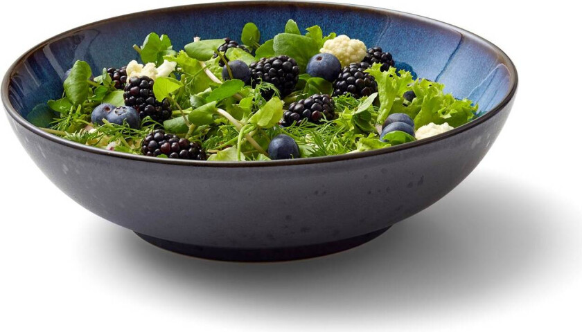salatskål 24 cm svart/blå