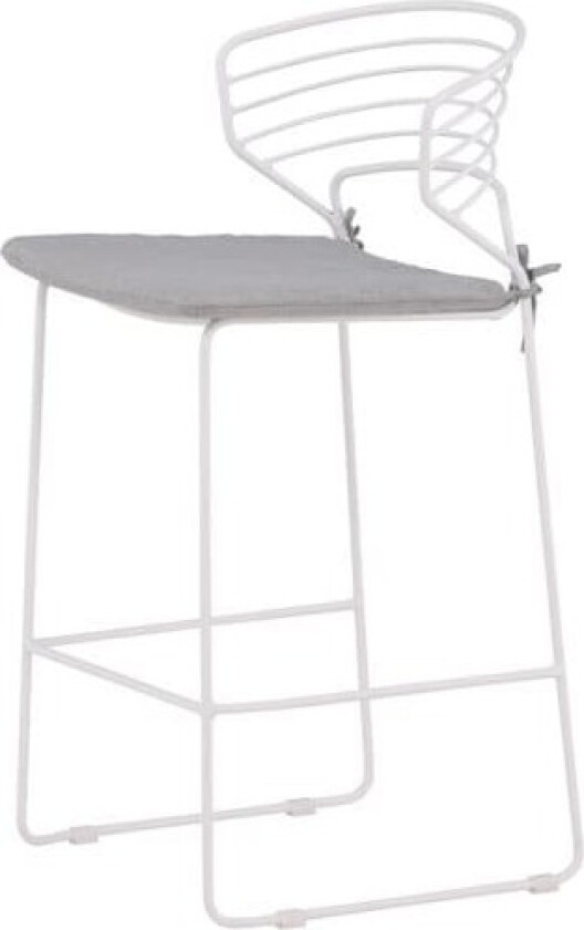 Milano hage barstol inkl. pute stabelbar hvit.