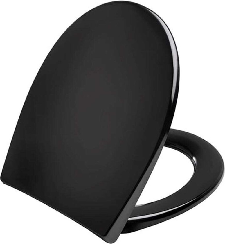 Scandinavia Plus 758 toalettsete, soft close, avtagbar, sort