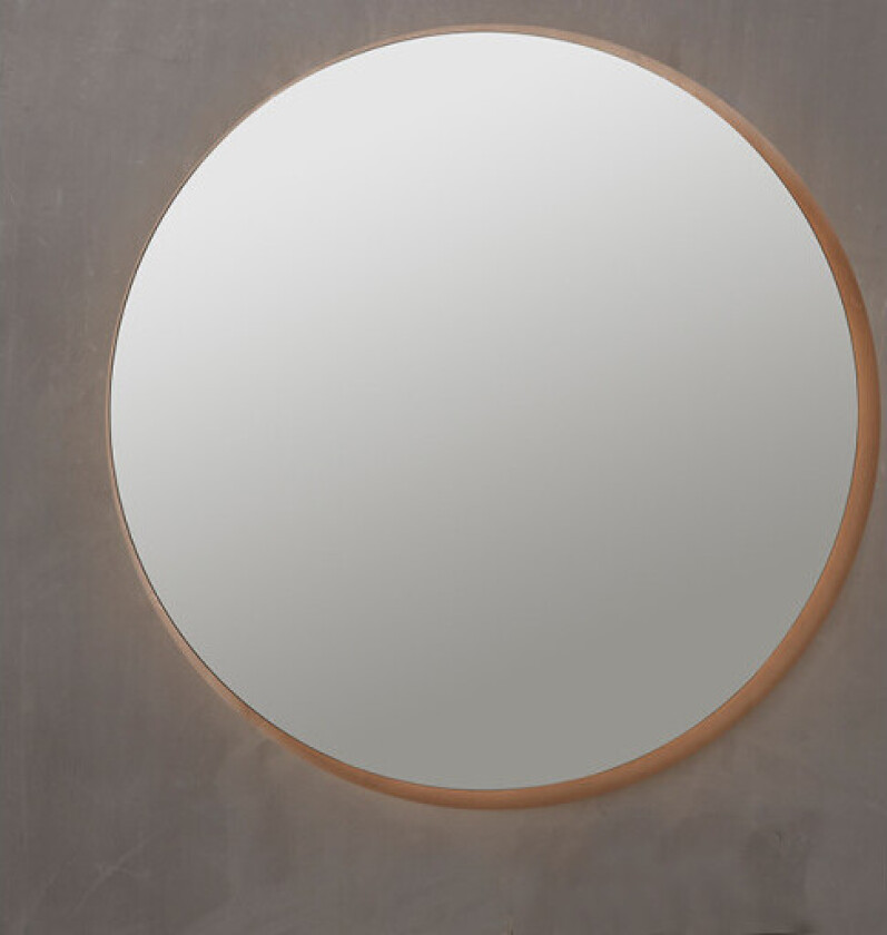 Herning speil med lys, Ø80 cm