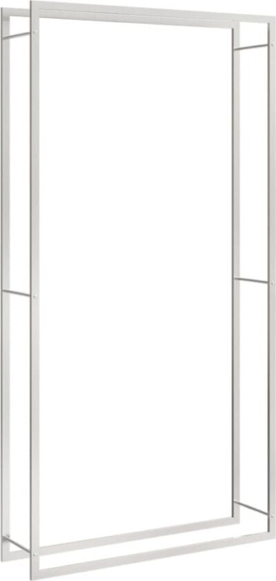 Vedstativ 110x28x214 cm rustfritt stål