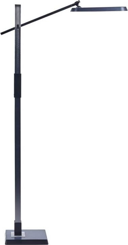 Gulvlampe LED-lampe Mørkegrå Syntetisk Materiale 144 cm Dimming Moderne Belysning Hjemmekontor