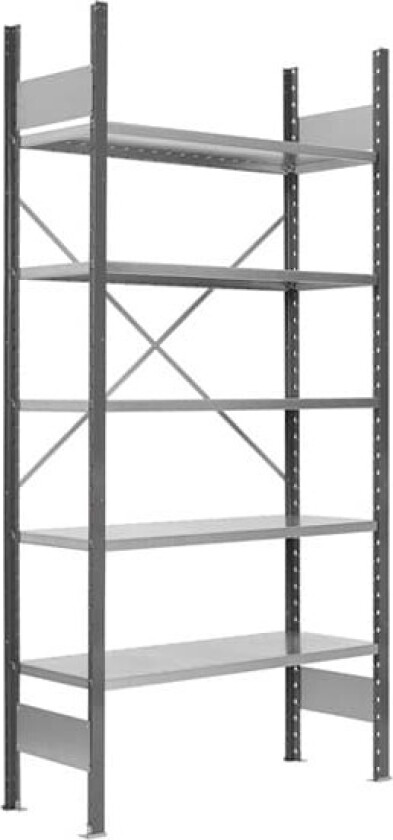 Lagerreol V06 Følgesektion 2500x400 mm Åben / Galv