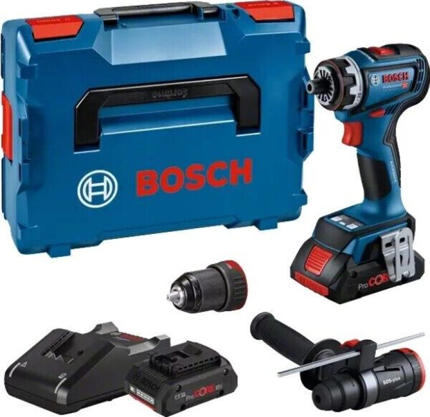 Bilde av GSR 18V-90 FC PROFESSIONAL, Boremaskin med pistolgrep, SDS Plus, Børsteløs, 1,3 cm, 2100 RPM, 6,8 cm