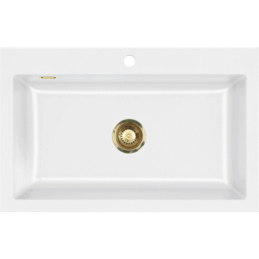 Mera 80 kjøkkenvask, 80x51 cm, blank hvit