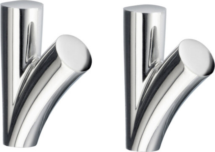 Dry håndkleknagg, 2 stk., krom