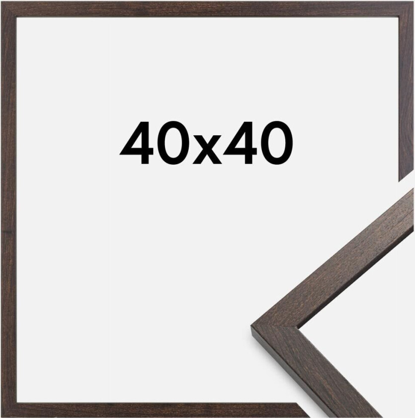 Ramme Trendy Akrylglass Valnøtt 40x40 Cm